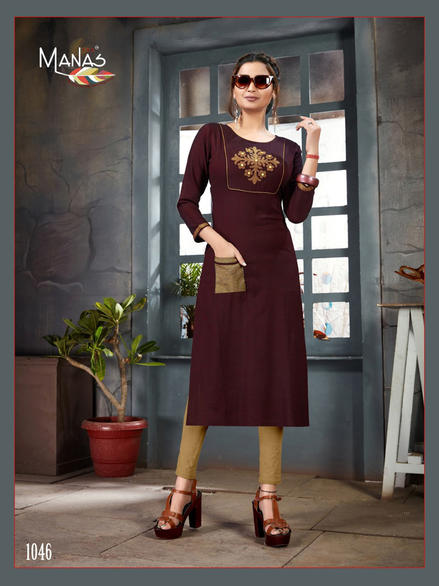 Priyal Vol-6 Manas Aplic Peach Work Wholesale Kurti Priyal Vol-6 Manas Aplic Peach Work Wholesale Kurti
